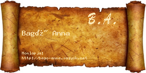 Bagó Anna névjegykártya